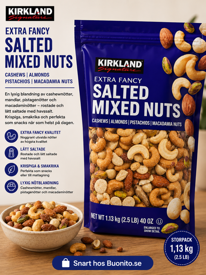 Kirkland Signature Cashewnötter med havssalt – 1,13 kg