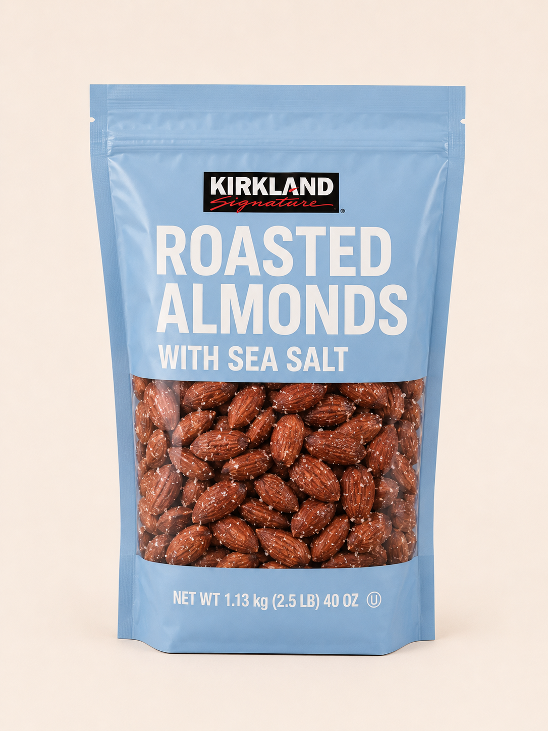 Kirkland Signature Rostade Mandlar med Havssalt – 1,13 kg